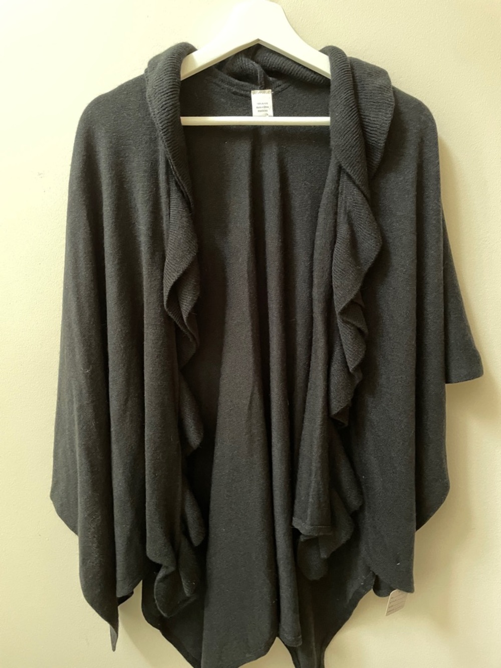 (2 for $20) Ruffled Shawl Sweater cape cardigan